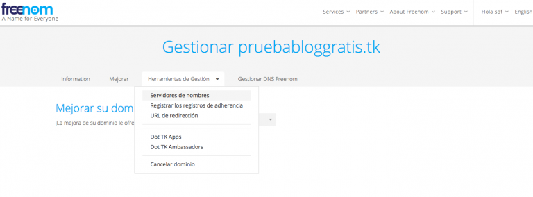 Wordpress y dominio gratis